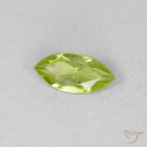 Peridoto Verde claro natural de 0.45 ct, Marquesa, VVS-VS