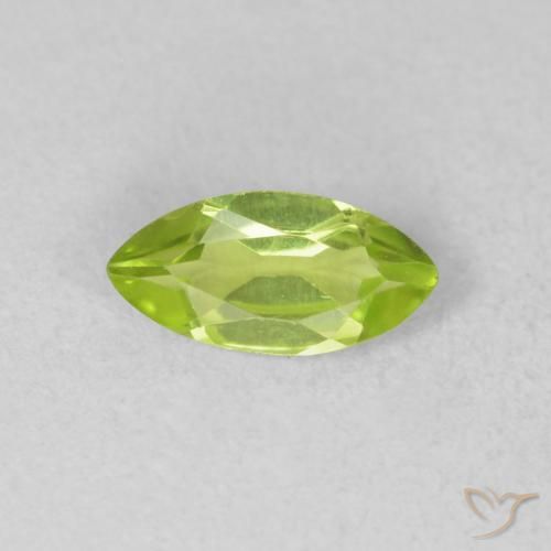 0.61ct Natural Verde vivo claro Peridoto, Marquesa, VVS-VS