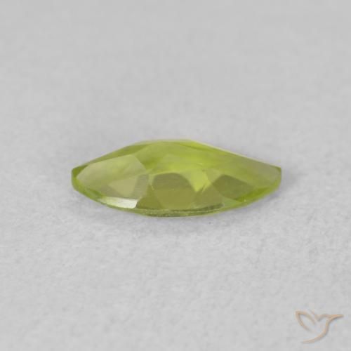 Peridoto Verde claro natural de 0.55 ct, Marquesa, VVS-VS