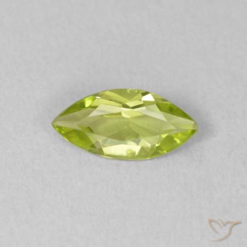 0.43ct Natural Verde claro Peridoto, Marquesa, VVS-VS