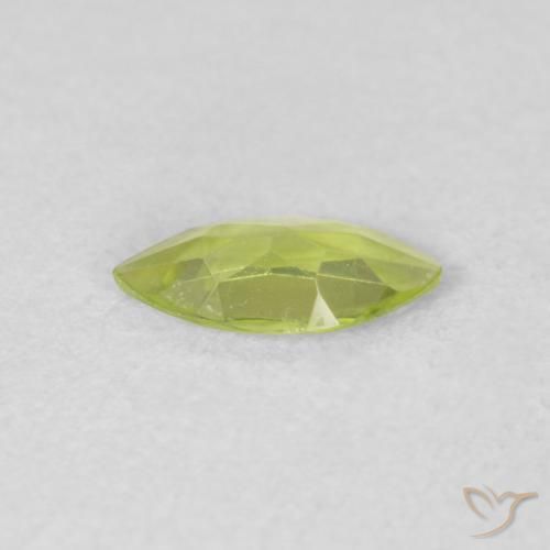 Peridoto Verde claro natural de 0.43 ct, Marquesa, VVS-VS
