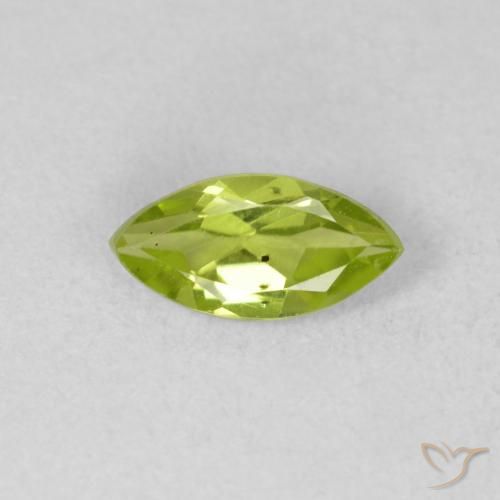 0.63ct Natural Verde claro Peridoto, Marquesa, VS
