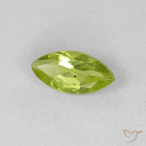 Peridoto Verde claro natural de 0.63 ct, Marquesa, VS