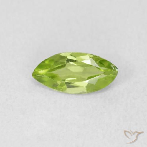 0.58ct Natural Verde claro Peridoto, Marquesa, VS