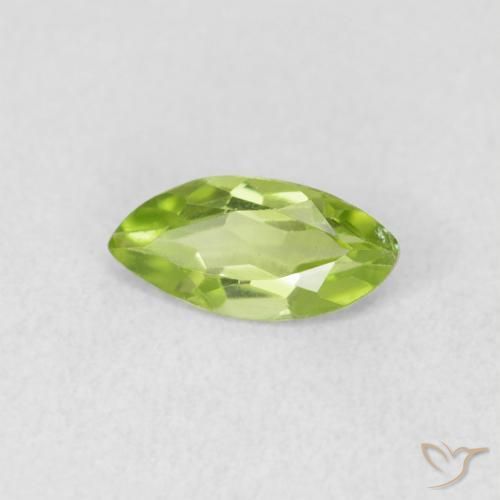 Peridoto Verde claro natural de 0.58 ct, Marquesa, VS