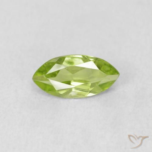 0.63ct Natural Verde claro Peridoto, Marquesa, VS