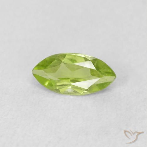 Peridoto Verde claro natural de 0.63 ct, Marquesa, VS