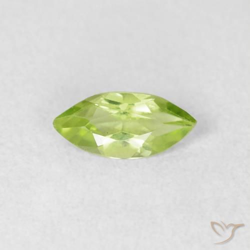 0.40ct Natural Verde vivo claro Peridoto, Marquesa, VS