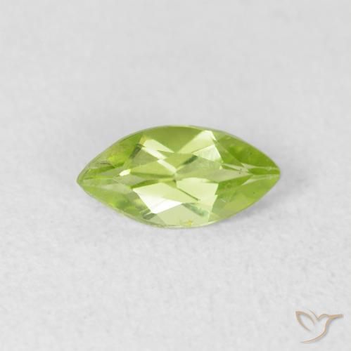 0.57ct Natural Verde claro Peridoto, Marquesa, VS
