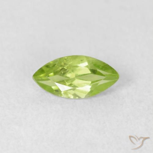 0.51ct Natural Verde claro Peridoto, Marquesa, VS