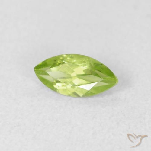 Peridoto Verde claro natural de 0.51 ct, Marquesa, VS