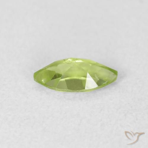 Peridoto Verde claro natural de 0.51 ct, Marquesa, VS