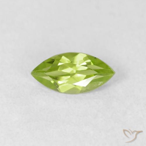 0.65ct Natural Verde claro Peridoto, Marquesa, VS