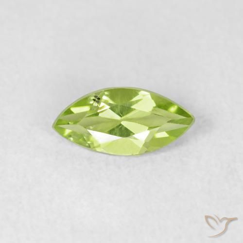 0.54ct Natural Verde claro Peridoto, Marquesa, VS