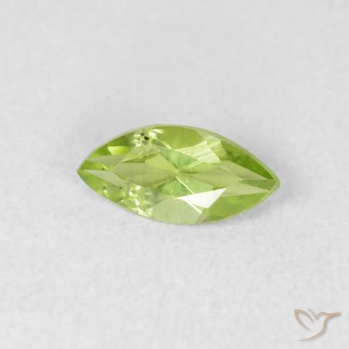 Peridoto Verde claro natural de 0.54 ct, Marquesa, VS