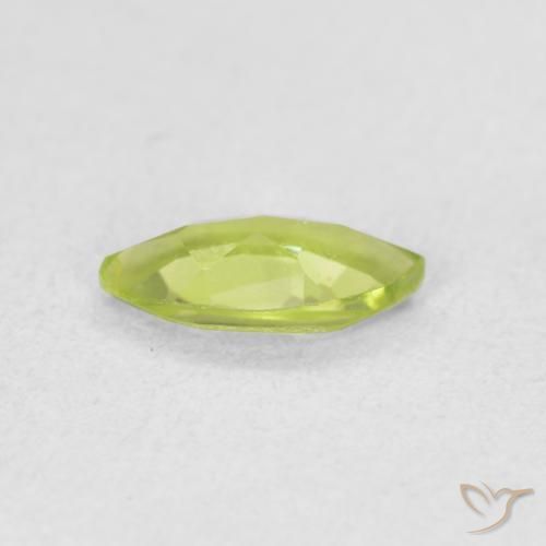 Peridoto Verde amarillento natural de 0.56 ct, Marquesa, VS