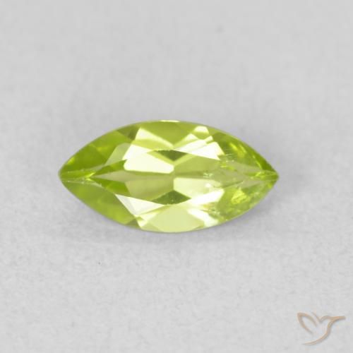 0.58ct Natural Verde amarillento Peridoto, Marquesa, VS