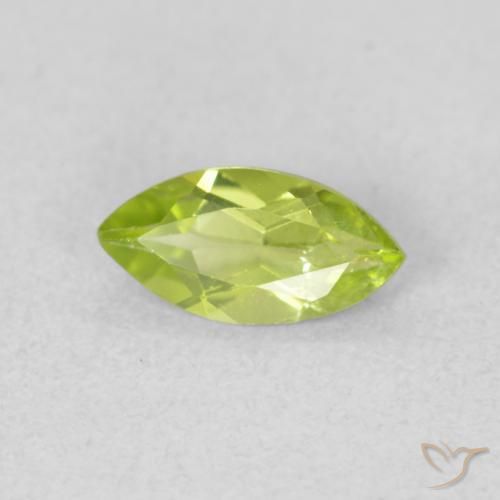 Peridoto Verde amarillento natural de 0.58 ct, Marquesa, VS
