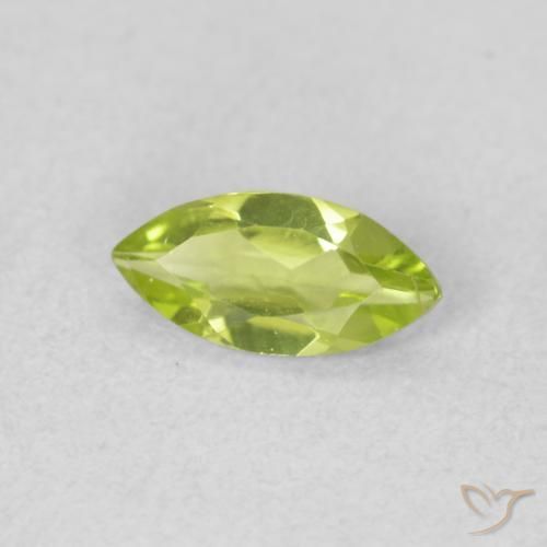 Peridoto Verde amarillento natural de 0.48 ct, Marquesa, VS