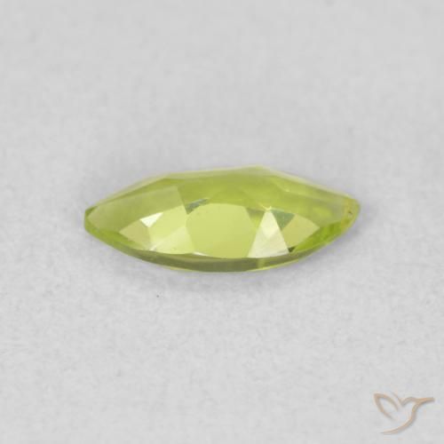Peridoto Verde amarillento natural de 0.48 ct, Marquesa, VS