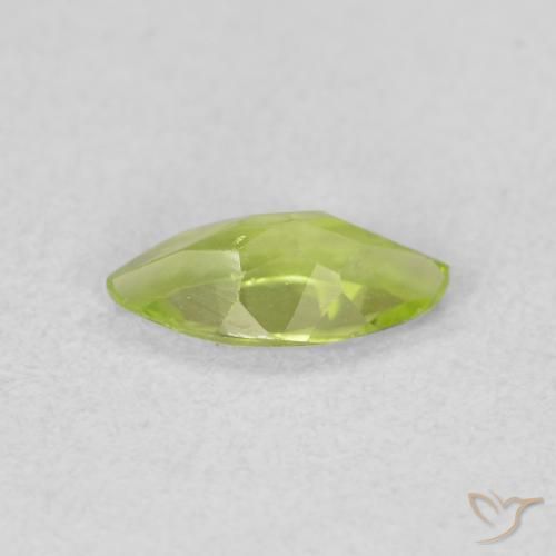 Peridoto Verde amarillento natural de 0.56 ct, Marquesa, VS