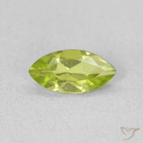 0.54ct Natural Verde vivo Peridoto, Marquesa, VS