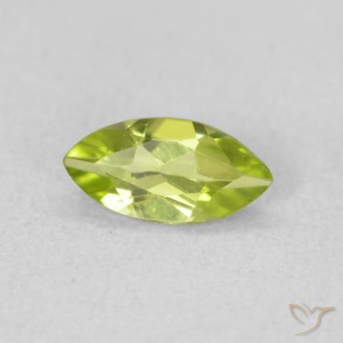 Peridoto Verde vivo natural de 0.54 ct, Marquesa, VS