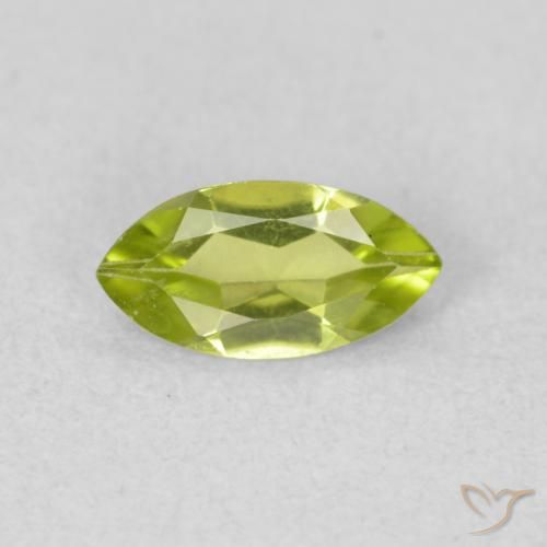 0.54ct Natural Verde vivo Peridoto, Marquesa, VS