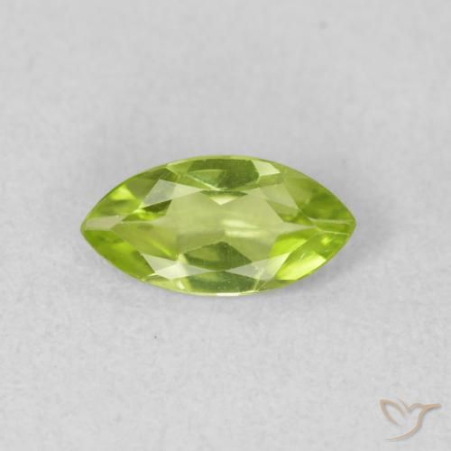 0.58ct Natural Verde vivo Peridoto, Marquesa, VS