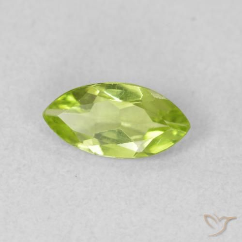 Peridoto Verde vivo natural de 0.58 ct, Marquesa, VS
