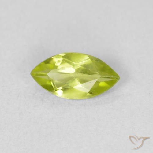Peridoto Verde claro natural de 0.64 ct, Marquesa, VS