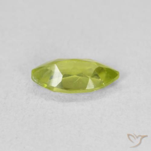 Peridoto Verde claro natural de 0.64 ct, Marquesa, VS