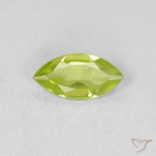 0.51ct Natural Verde claro Peridoto, Marquesa, VS
