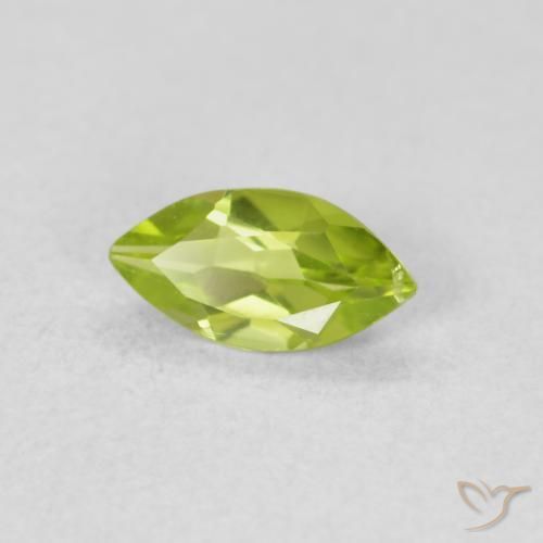 Peridoto Verde claro natural de 0.62 ct, Marquesa, VS