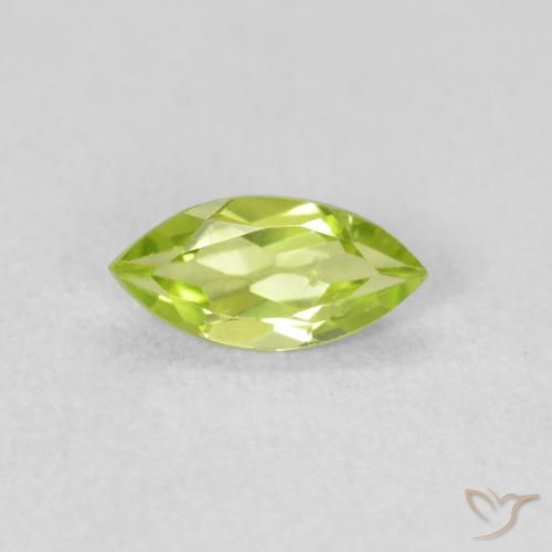 0.52ct Natural Verde claro Peridoto, Marquesa, VS