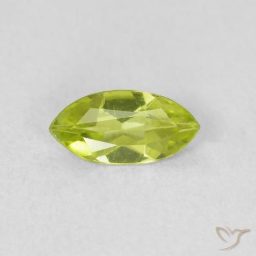 0.49ct Natural Verde vivo Peridoto, Marquesa, VS