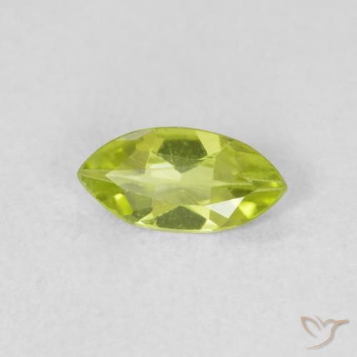 Peridoto Verde vivo natural de 0.49 ct, Marquesa, VS