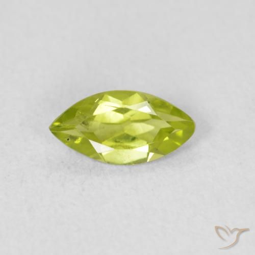 0.53ct Natural Verde vivo Peridoto, Marquesa, VS