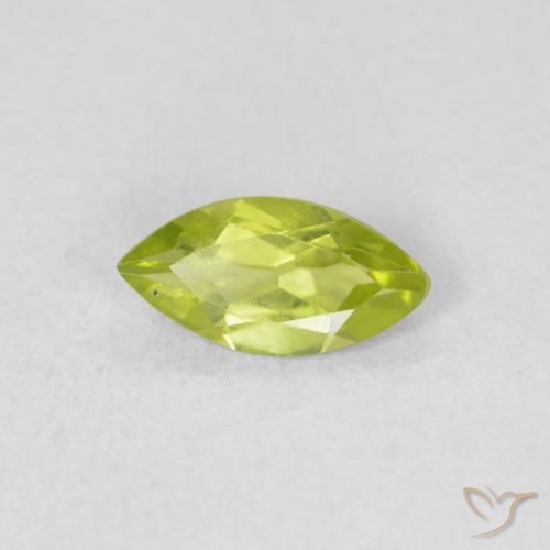 Peridoto Verde vivo natural de 0.53 ct, Marquesa, VS