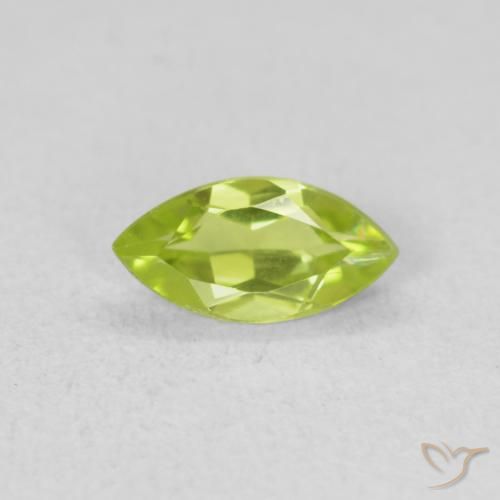 0.58ct Natural Verde amarillento Peridoto, Marquesa, VVS-VS