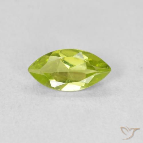 0.62ct Natural Verde medio Peridoto, Marquesa, VS