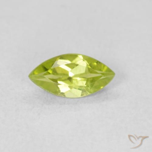 0.55ct Natural Verde vivo Peridoto, Marquesa, VS