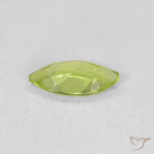 Peridoto Verde amarillento intenso natural de 0.60 ct, Marquesa, VS