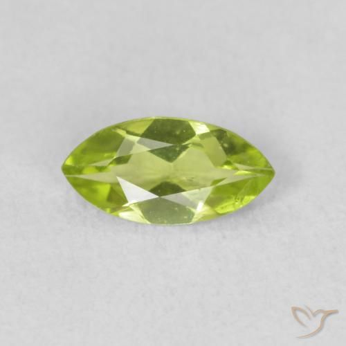 0.52ct Natural Verde claro Peridoto, Marquesa, VS