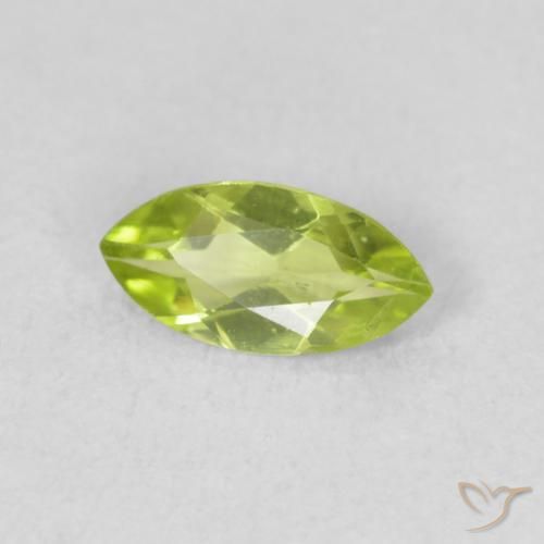 Peridoto Verde claro natural de 0.52 ct, Marquesa, VS