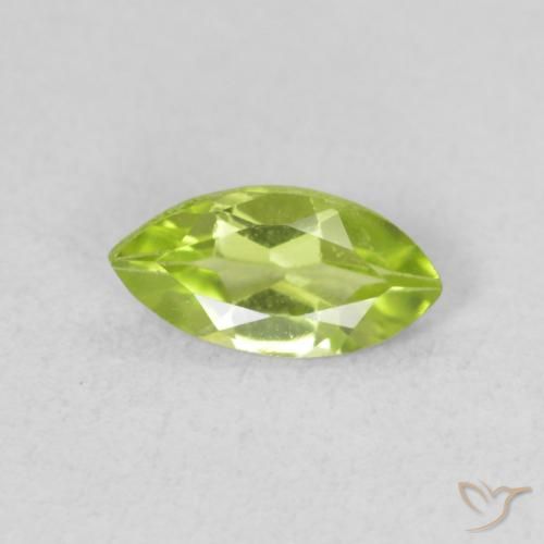 0.51ct Natural Verde medio Peridoto, Marquesa, VS