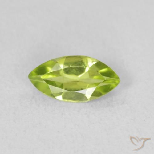 0.52ct Natural Verde medio Peridoto, Marquesa, VS