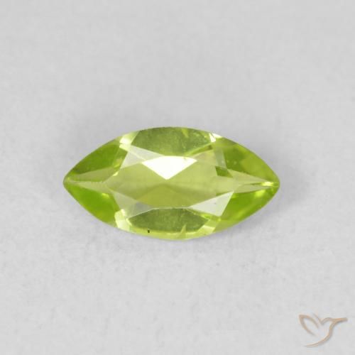 0.57ct Natural Verde claro Peridoto, Marquesa, VS