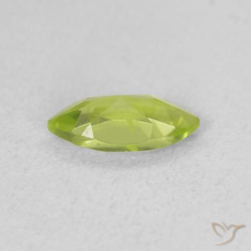 Peridoto Verde claro natural de 0.57 ct, Marquesa, VS