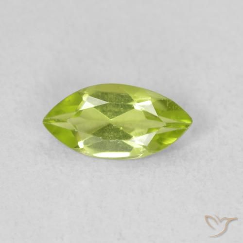 0.54ct Natural Verde amarillento intenso Peridoto, Marquesa, VS